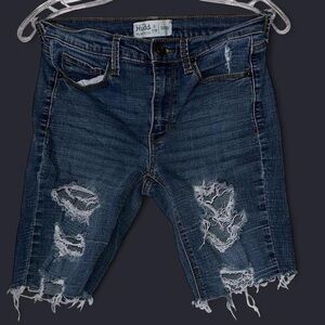 Mudd Blue Skinny Jean Shorts